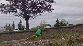 i'm trying that indoor workout routine outdoors now