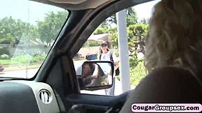 naughty cougars enjoy wild group fun