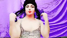 mini skirt ladyboy cheerleader slams it hard in sexy uniform