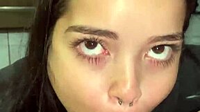 Brazilian teen slut deepthroats and rides in POV facial