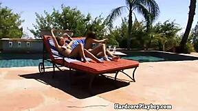 classy lesbian babe licks pussy outdoors with toys and oral play - is that muff diving?