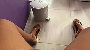 masturbating in public in front of clients
