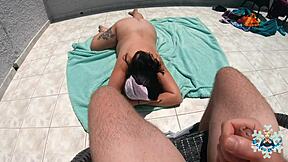 Holiday Outdoor Fuck Till Squirting Orgasm!