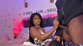 Ebony MILF facefucked by massive dick 😏