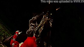 Little red woof rides monster in forest