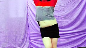 mini skirt ladyboy cheerleader slams it hard in sexy uniform