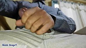 Malik drago jerks off his big dick at work, cumming a lot