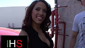 Beautiful brunette rides huge cock in multiple positions