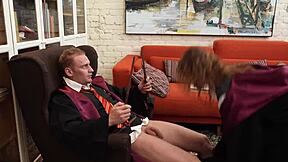 teen sucking headmaster's big cock for grade