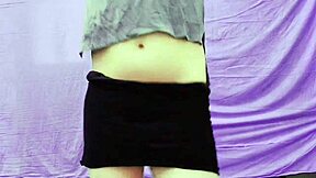 mini skirt ladyboy cheerleader slams it hard in sexy uniform