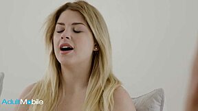 mischievous blondes indulge in intense pussy licking on a bed