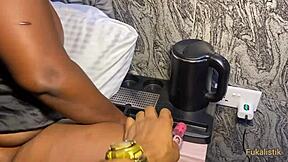 Mature ebony housewife feels overwhelming passion fucking boss's big black cock