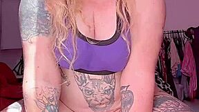 i ride huge dildo to hairy pussy orgasm