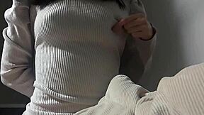 Curvy Japanese Girl Practices Cowgirl To Please Men