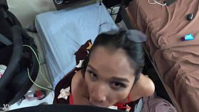 Daisy Ladyboy In Red Stockings Gets Fucked Hard!