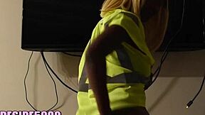 agressive joi at work in the office