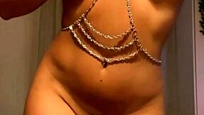 Hot tattooed brunette contrasts softcore play with dildo squirting satisfyer