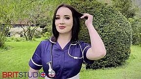 naughty nurse eats cum