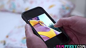 Busty BBW Teen Stepdaughter Seduces Stepdad After Getting Caught!