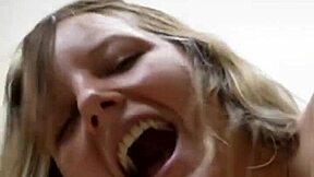 Leaky pussy in public huge restroom creampie