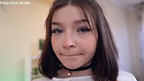 beautiful teen virgin butterfly gets pleasure from toys and handjob in cowgirl position