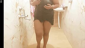 Sneaky milf showing her boobs