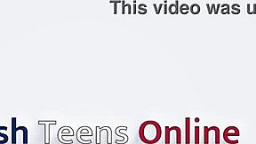 British 18 year old student edged with wand by teacher in close up homemade session