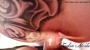 taylor nicole gets a messy close up creampie