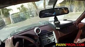 bimbo pawns her ugly car and gets blackmailed