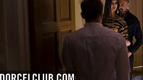 i have sex with a random guy in front of lina luxa's lover wearing stockings and lingerie