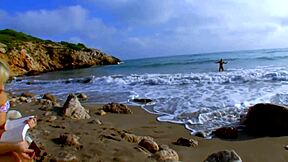 Blonde Gets Anal Pounded on Public Beach