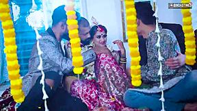 Gangbang Suhagarat - Besi Indian Wife's First With Four Husbands!