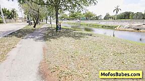 Petite Blondie Teen 18+ Seduced Near The Lake By Muscular Bald Dude - Joey White Jmac