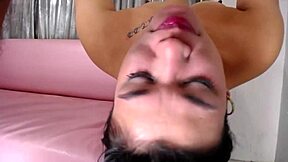 rough throat backwards sloppy face fucking colombian 3some double blowjob big cock banging