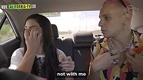 influencer strips naked in taxi