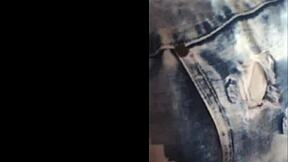 detailed view of a blonde's juicy ass in a hidden voyeur setting with candid amateurs