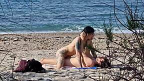 intense beach sex with passionate lovers and female squirting orgasms