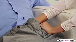 Blindfolded bisexual jock sucked before anal