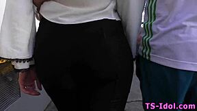 wow, this tgirl babe just shot a huge load!