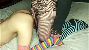 Crossdresser Fucks Sexy Brunette With Fat Ass And Curvy Body