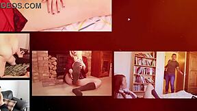 young girl flashes tits and sucks older guy's cock