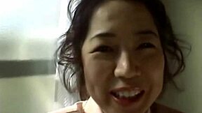japanese mom works her hairy pussy hard with a buzzing vibrator