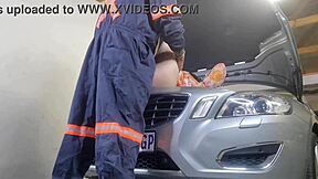 Couple's Doggystyle Ass Fucking With Shaved Pussy And Small Tits.