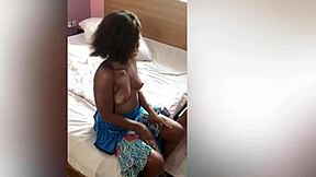 Real amateur ebony babes lick black pussy in homemade lesbian hookup