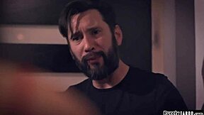 Big Tit Brunette Uncovers Old Escort's Deepthroat Secret