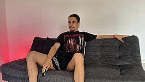 Latina stepsister surprises me with a handjob during the movie.