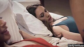 Big Tit Brunette Uncovers Old Escort's Deepthroat Secret