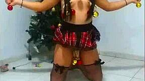 Slave Endures Humiliation Bound At Christmas