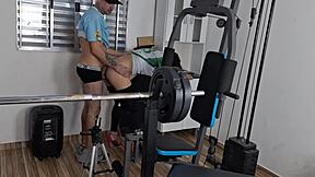 Employees in crossdressing attire engage in softcore activities at the office warehouse outdoors