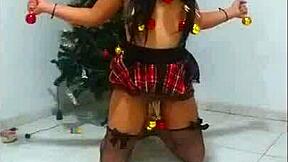 Slave Endures Humiliation Bound At Christmas